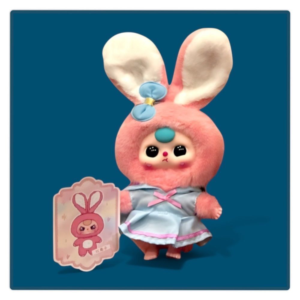 Baby Three Macaron Rabbit Stuffed Pendant - Picture 10 of 16